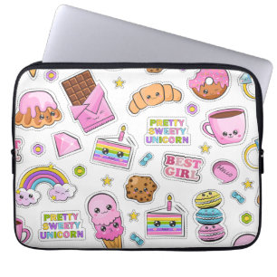 Pattern Funny Unicorn Magic Rainbow Cute Laptop Sleeve