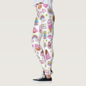 Pattern Funny Unicorn Magic Rainbow Cute Leggings (Links)