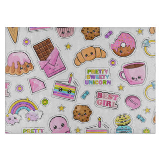 Pattern Funny Unicorn Magic Rainbow Cute Snijplank