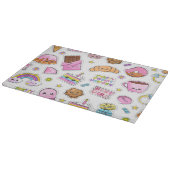 Pattern Funny Unicorn Magic Rainbow Cute Snijplank (Hoek)