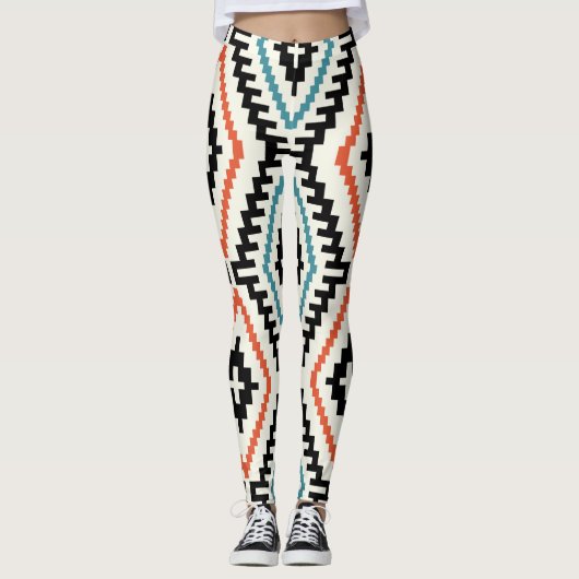 Pattern Geometric Mode Stylish Trendy Leggings (Voorkant)