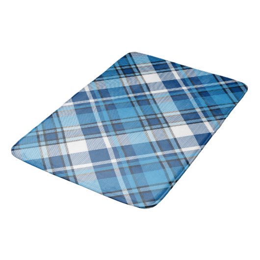Pattern Geometric Trendy Blue Badmat (Gekanteld)