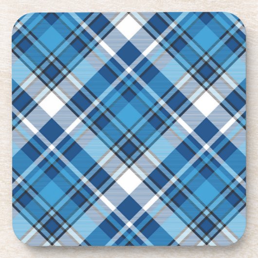 Pattern Geometric Trendy Blue Bier Onderzetter (Voorkant)