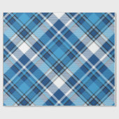 Pattern Geometric Trendy Blue Cadeaupapier (Vlak)