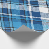 Pattern Geometric Trendy Blue Cadeaupapier (Hoek)