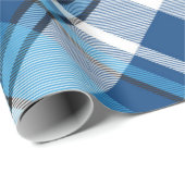 Pattern Geometric Trendy Blue Cadeaupapier (Rol Hoek)