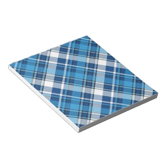 Pattern Geometric Trendy Blue Notitieblok (Schuin)