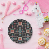 Pattern Geometric Trendy Papieren Bordje (Feest)