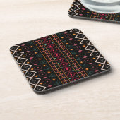 Pattern Geometric Trendy Stylish Colorful Bier Onderzetter (Linkerzijde)