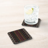 Pattern Geometric Trendy Stylish Colorful Bier Onderzetter (Rechterzijde)