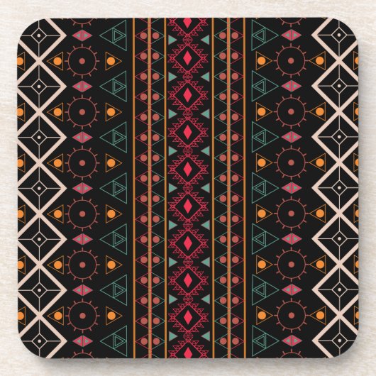 Pattern Geometric Trendy Stylish Colorful Bier Onderzetter (Voorkant)