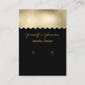 Pattern Gold Foil Earring Holner Display Card Visitekaartje (Voorkant)