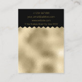 Pattern Gold Foil Earring Holner Display Card Visitekaartje (Achterkant)