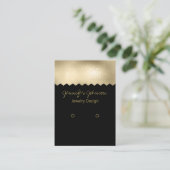 Pattern Gold Foil Earring Holner Display Card Visitekaartje (Staand voorkant)