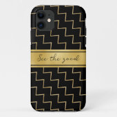 Pattern Gold zigzag iPhone Case (Achterkant)