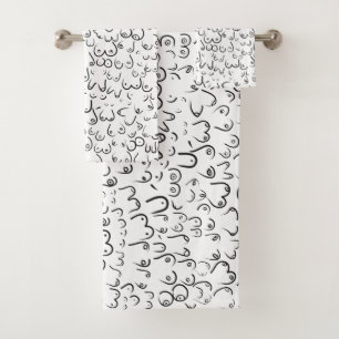 Pattern grappige humor bad handdoek