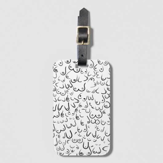 Pattern grappige humor bagagelabel (Voorkant (verticaal))