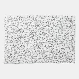 Pattern grappige humor theedoek