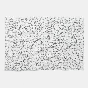 Pattern grappige humor theedoek
