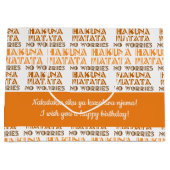 Pattern Hakuna Matata, geen zorgen in Swahili Groot Cadeauzakje (Voorkant)