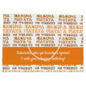 Pattern Hakuna Matata, geen zorgen in Swahili Groot Cadeauzakje (Achterkant)