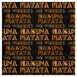 Pattern Hakuna Matata, geen zorgen in Swahili Stof