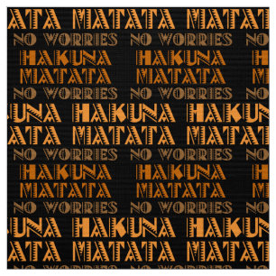 Pattern Hakuna Matata, geen zorgen in Swahili Stof