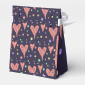 Pattern Hearts Colorful Girly Modern Cute Bedankdoosjes (Achterkant)