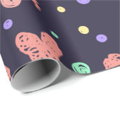Pattern Hearts Colorful Girly Modern Cute Cadeaupapier (Rol Hoek)