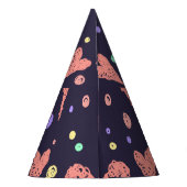 Pattern Hearts Colorful Girly Modern Cute Feesthoedjes (Achterkant)