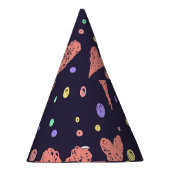 Pattern Hearts Colorful Girly Modern Cute Feesthoedjes (Rechts)