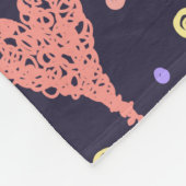 Pattern Hearts Colorful Girly Modern Cute Fleece Deken (Hoek)