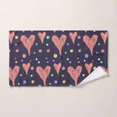 Pattern Hearts Colorful Girly Modern Cute Handdoek (Handdoek)