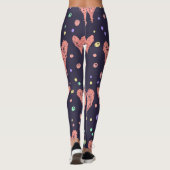 Pattern Hearts Colorful Girly Modern Cute Leggings (Achterkant)