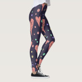 Pattern Hearts Colorful Girly Modern Cute Leggings (Rechts)