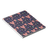 Pattern Hearts Colorful Girly Modern Cute Notitieblok (Schuin)
