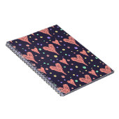 Pattern Hearts Colorful Girly Modern Cute Notitieboek (Rechterzijde)