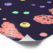 Pattern Hearts Colorful Girly Modern Cute Perfect Poster (Hoek)