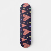 Pattern Hearts Colorful Girly Modern Cute Persoonlijk Skateboard (Voorkant)