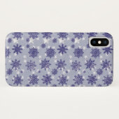 Pattern Holiday Blue Snowflake Winter Chic Case-Mate iPhone Case (Achterkant (horizontaal))