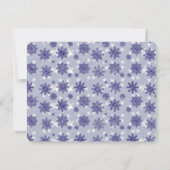 Pattern Holiday Blue Snowflake Winter Chic Notitiekaartje (Achterkant)