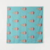 Pattern Ice crème op Pastel color background, vin Wandkleed (Voorkant (horizontaal))