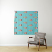 Pattern Ice crème op Pastel color background, vin Wandkleed (In Situ (horizontaal))