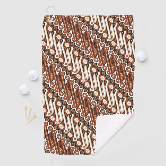 Pattern Indonesische batik Golfhanddoek (Insitu)