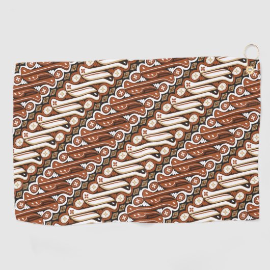 Pattern Indonesische batik Golfhanddoek (Horizontaal)