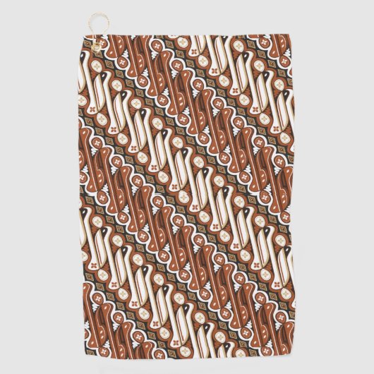Pattern Indonesische batik Golfhanddoek (Voorkant)