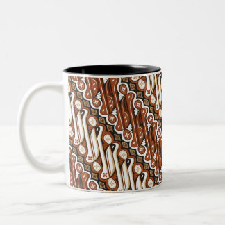 Pattern Indonesische batik Tweekleurige Koffiemok
