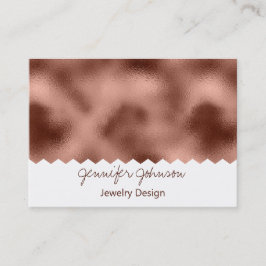 Pattern Jewelry Design Roos Gold Foil Visitekaartje