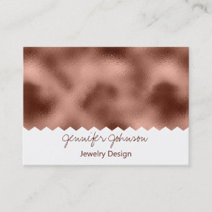 Pattern Jewelry Design Roos Gold Foil Visitekaartje