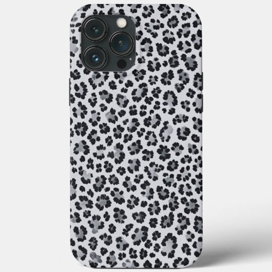 Pattern Leopard Print Gray Case-Mate iPhone Case (Achterkant)